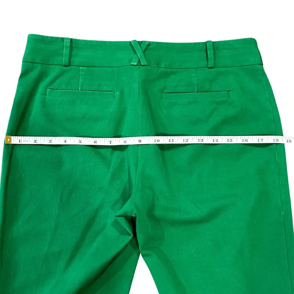 Anthropologie The Essential Crop Flare Pants Size 6 Green - Picture 7 of 10